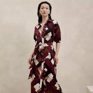 Banana Republic Factory Tie-Waist Maxi Shirtdress (XXL)